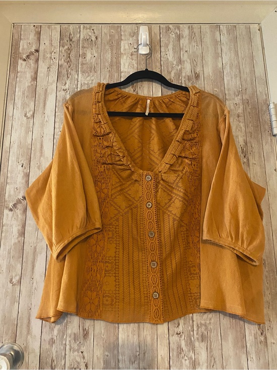 Free People Tops - Free People Mae Top Boho Crochet Women's Top size large oversized cropped